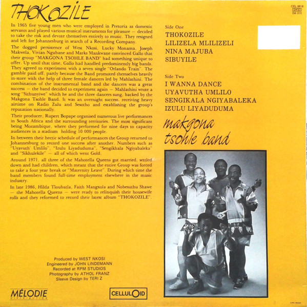 Mahlathini And The Mahotella Queens - Thokozile | Celluloid (CEL 6818) - 2