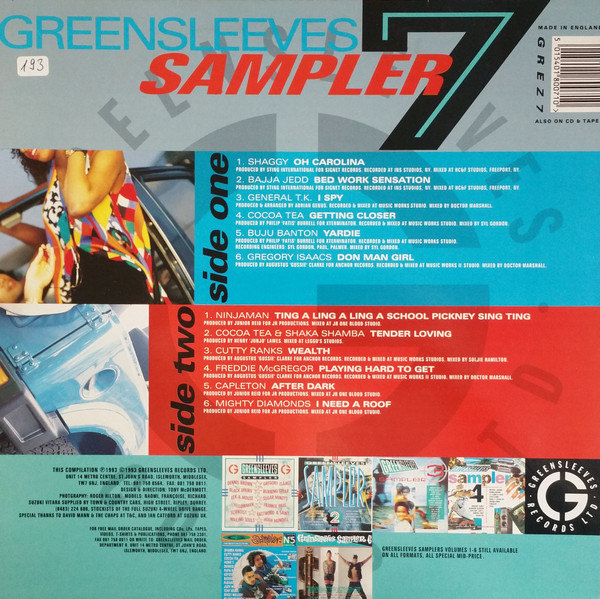 Various - Greensleeves Sampler 7 | Greensleeves Records (GREZ 7) - 2