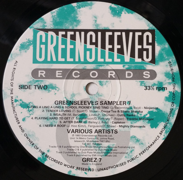 Various - Greensleeves Sampler 7 | Greensleeves Records (GREZ 7) - 4