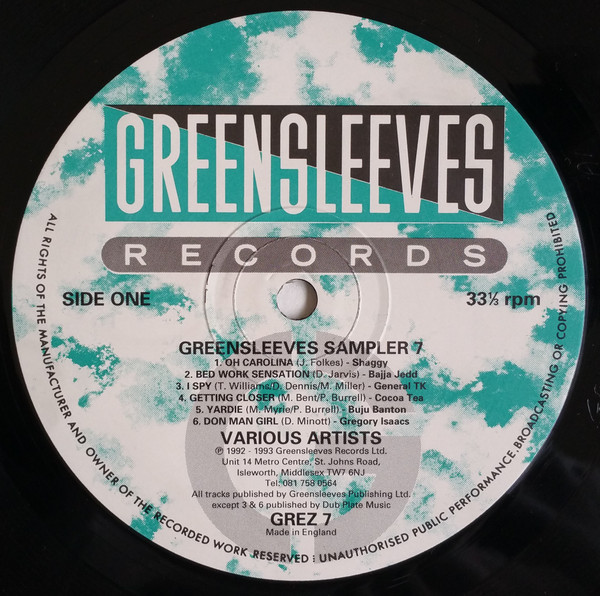 Various - Greensleeves Sampler 7 | Greensleeves Records (GREZ 7) - 3