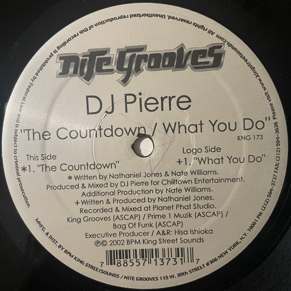 DJ Pierre - The Countdown / What You Do | Nite Grooves (KNG 173) - 3