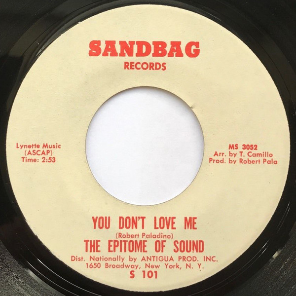 Epitome Of Sound - You Don't Love Me | Sandbag Records (S 101)