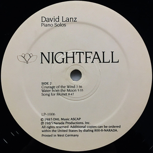 David Lanz - Nightfall | Narada (LP-1006) - 3