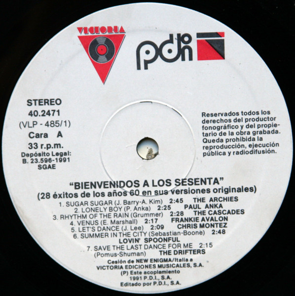 Various - Bienvenidos A Los Sesenta (28 Éxitos En Sus Versiones Originales) | Victoria (VLP-485) - 3