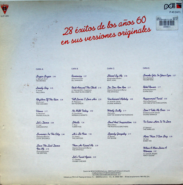 Various - Bienvenidos A Los Sesenta (28 Éxitos En Sus Versiones Originales) | Victoria (VLP-485) - 2