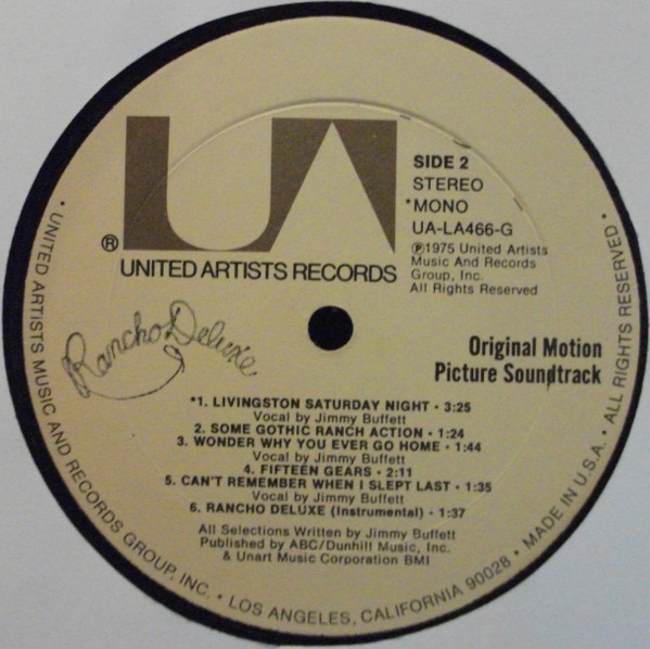 Jimmy Buffett - Rancho Deluxe (Original Motion Picture Soundtrack) | United Artists Records (UA-LA466-G) - 4