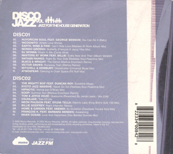 Various - Disco Jazz Volume 1: Jazz For The House Generation | Mumo Records (MUMOCD03) - 2 Various - Disco Jazz Volume 1: Jazz For The House Generation | Mumo Records (MUMOCD03) - 2