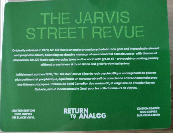 The Jarvis Street Revue - Mr. Oil Man | Return To Analog (RTA-118) - 2