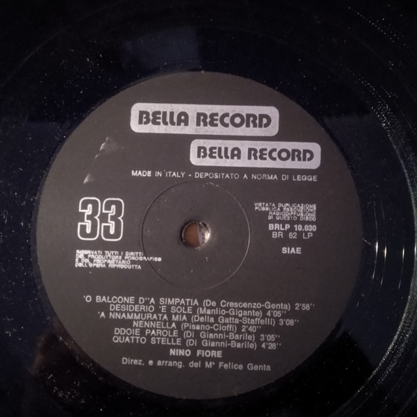 Nino Fiore - Eternamente Napoli | Bella Record (BRLP 10030) - 4