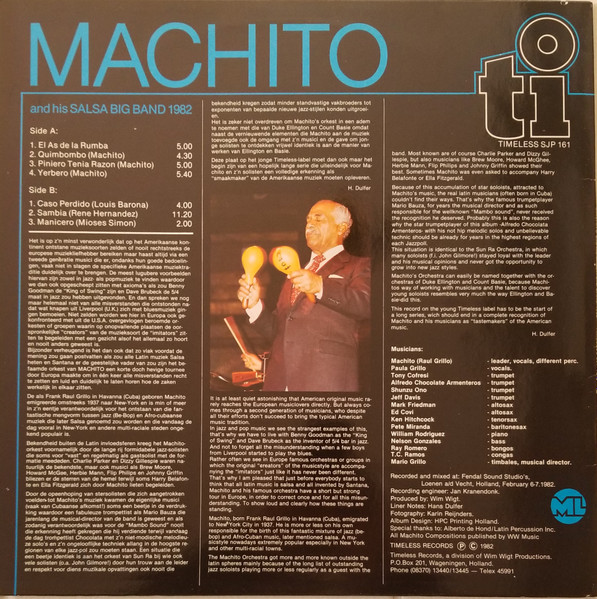 Machito And His Salsa Big Band - Machito And His Salsa Big Band 1982 | Timeless (SJP 161) - 2