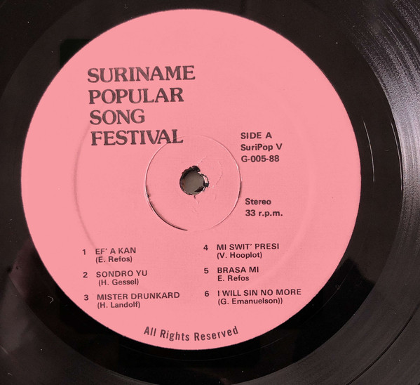 Various - Suripop V Suriname Popular Song Festival 1988 | SuriPop (G-005-88) - 3 Various - Suripop V Suriname Popular Song Festival 1988 | SuriPop (G-005-88) - 3