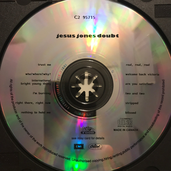 Jesus Jones - Doubt [CD] | Food (C2 95715) - 3