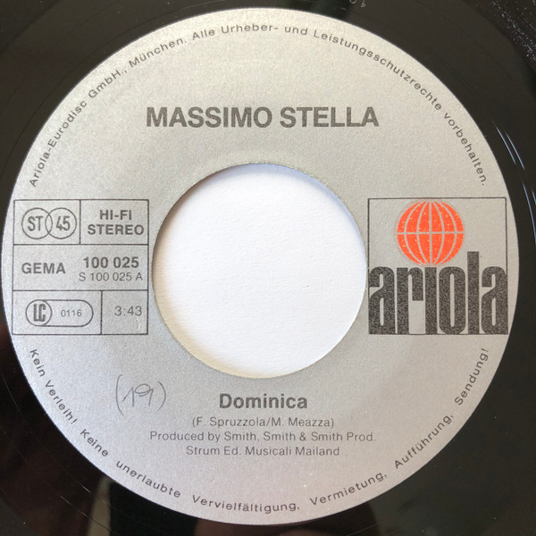 Massimo Stella - Dominica | Ariola (S 100 025) - 3