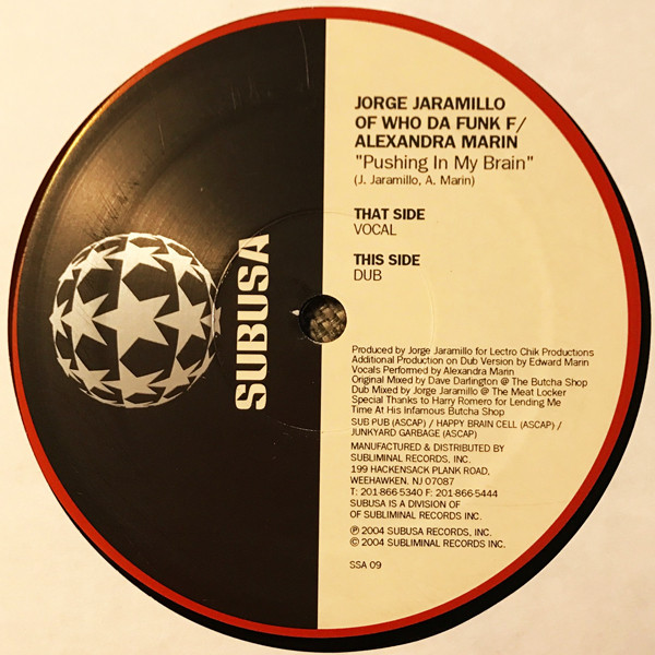 Jorge M. Jaramillo Feat. Alexandra Marin - Pushing In My Brain | Subusa (SSA09) - 2 Jorge M. Jaramillo Feat. Alexandra Marin - Pushing In My Brain | Subusa (SSA09) - 2