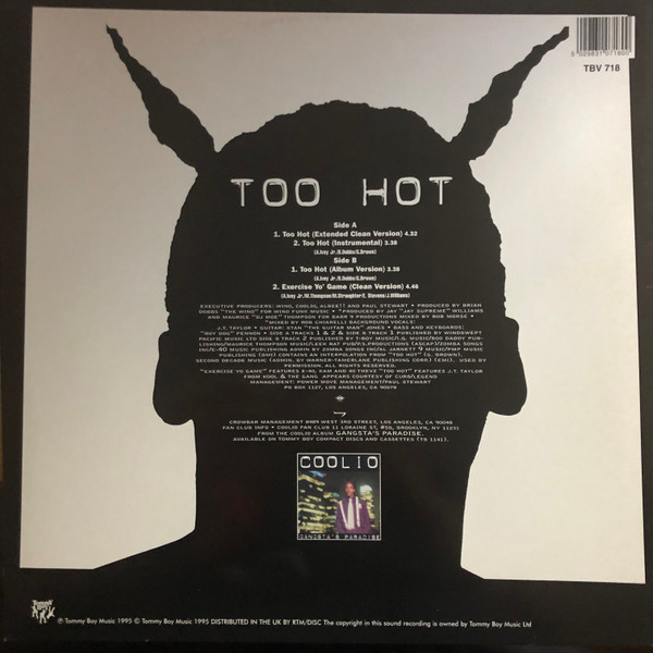 Coolio - Too Hot | Tommy Boy (TB 718) Coolio - Too Hot | Tommy Boy (TB 718)