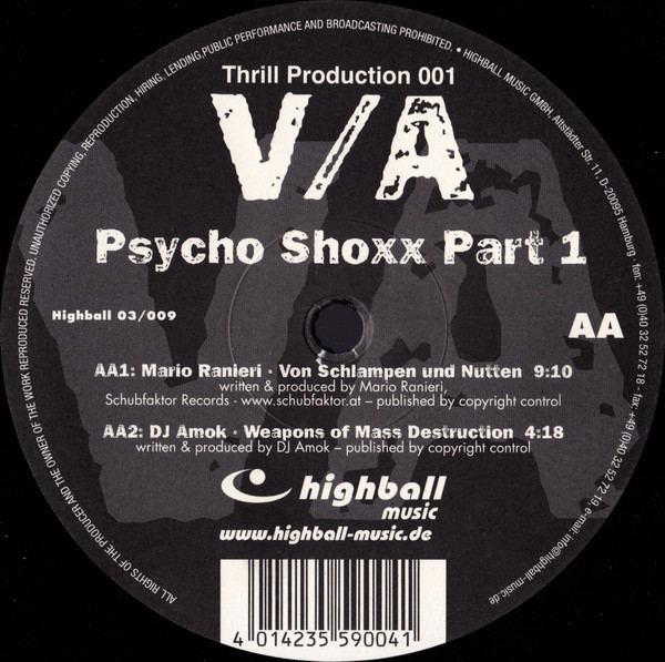 Various - Psycho Shoxx Part 1 | Highball Music (Highball 03/009) - 2