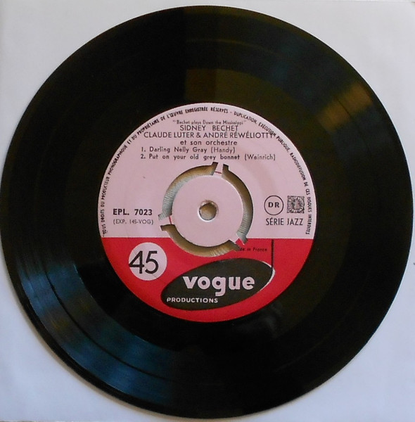 Sidney Bechet , Claude Luter Et Son Orchestre - Bechet Plays Down The Mississippi | Vogue (EPL. 7023) - 4