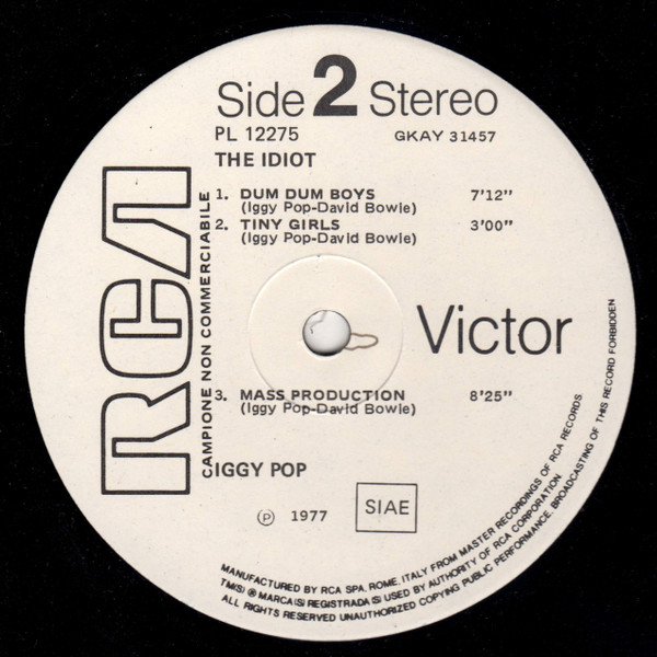 Iggy Pop - The Idiot | RCA Victor (PL 12275) - 4 Iggy Pop - The Idiot | RCA Victor (PL 12275) - 4