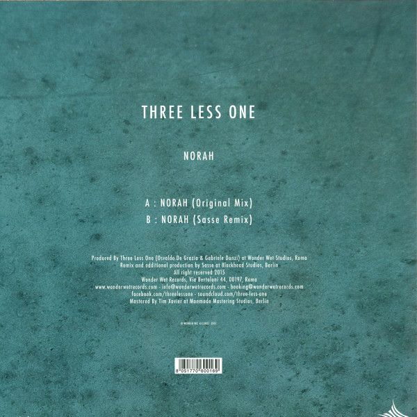 Three Less One - Norah | Wonder Wet Records (WWR 016) - 2