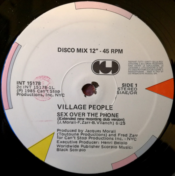 Village People - Sex Over The Phone (Extended New Recording Club Version) | CGD (INT 15178)