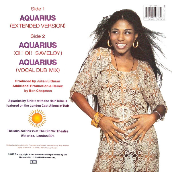 Sinitta - Aquarius | EMI (12 EM 291) - 2