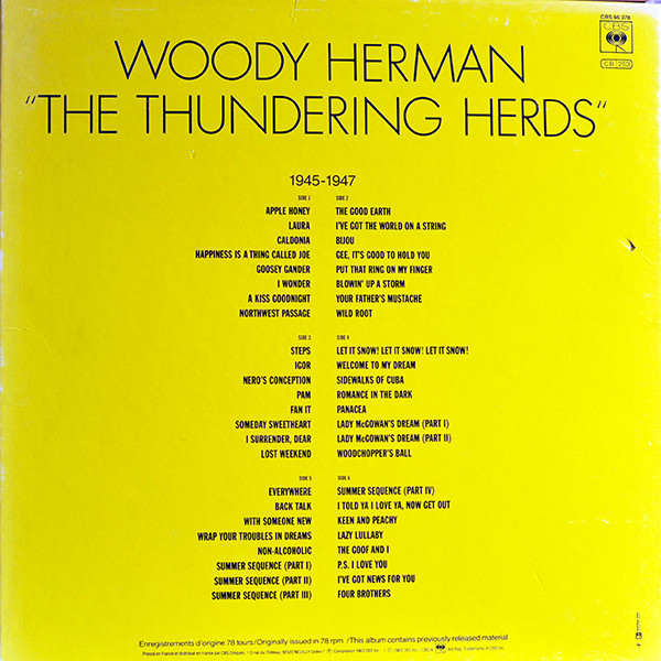 Woody Herman - The Thundering Herds | CBS (CBS 66 378) - 2