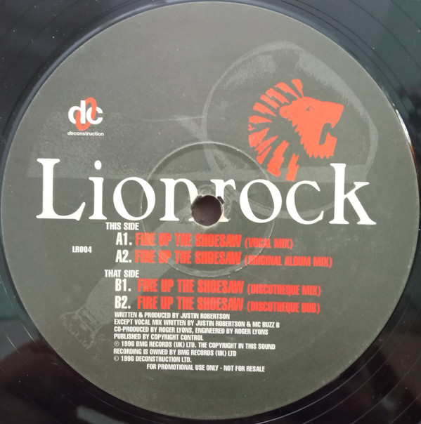 Lionrock - Fire Up The Shoesaw | Deconstruction (LR004) - 2