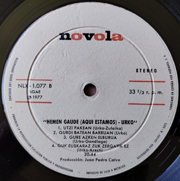 Urko - Hemen Gaude | Novola (NLX-1077) - 4