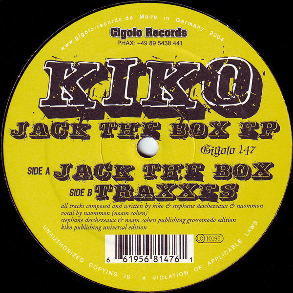 Kiko - Jack The Box EP | International Deejay Gigolo Records (Gigolo 147) - main