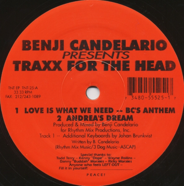 Benji Candelario - Traxx For The Head | TNT Records (TNT-25)