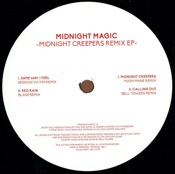 Midnight Magic - Midnight Creepers Remix EP | Permanent Vacation (PERMVAC 128-1) Midnight Magic - Midnight Creepers Remix EP | Permanent Vacation (PERMVAC 128-1)
