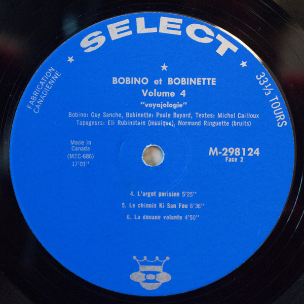 Bobino Et Bobinette - Vol. 4 : « Voyajologie » [Vinyl] | Select (M-298.124) - 3