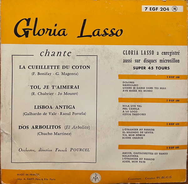 Gloria Lasso - 5 - Lisboa Antiga | La Voix De Son Maître (7 EGF 204) - 2