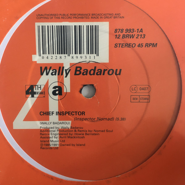 Wally Badarou - Chief Inspector | 4th & Broadway (12 BRW 213) Wally Badarou - Chief Inspector | 4th & Broadway (12 BRW 213)