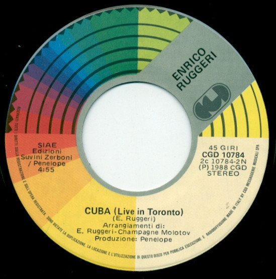 Enrico Ruggeri - Giorni Randagi | CGD (CGD 10784) - 4