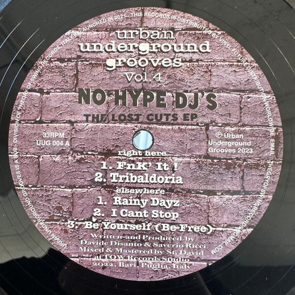 No Hype DJ's - The Lost Cuts | Urban Underground Grooves (UUG004)