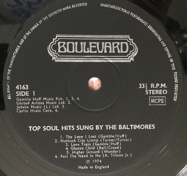 The Baltimores - Top Soul Hits | Boulevard (4163) - 3 The Baltimores - Top Soul Hits | Boulevard (4163) - 3