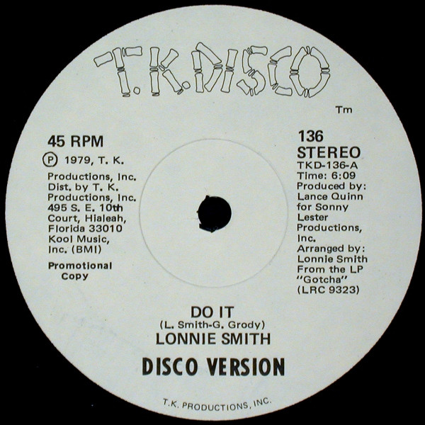 Lonnie Smith - Do It | T.K. Disco (136)