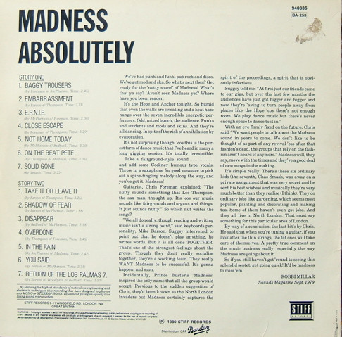 Madness - Absolutely | Stiff Records (940836) - 2 Madness - Absolutely | Stiff Records (940836) - 2