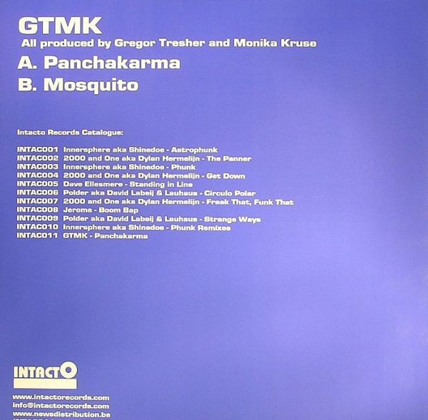 GTMK & Gregor Tresher & Monika Kruse - Panchakarma / Mosquito | Intacto Records (INTAC011) - 4 GTMK & Gregor Tresher & Monika Kruse - Panchakarma / Mosquito | Intacto Records (INTAC011) - 4