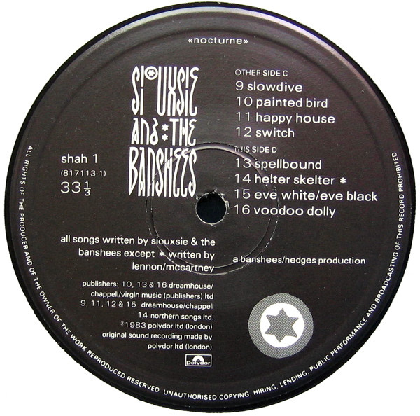 Siouxsie And The Banshees - Nocturne | Wonderland (shah 1) - 9 Siouxsie And The Banshees - Nocturne | Wonderland (shah 1) - 9