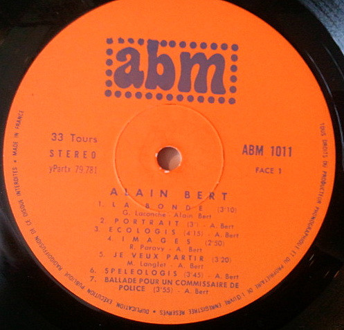 Alain Bert & Epsy's Band - Un Certain Itinéraire | ABM (ABM 1011) - 3