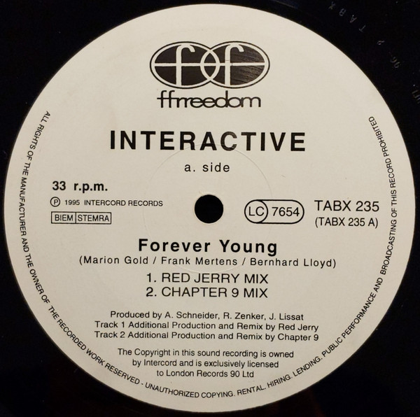 Interactive - Forever Young | Ffrreedom (TABX 235) - 3