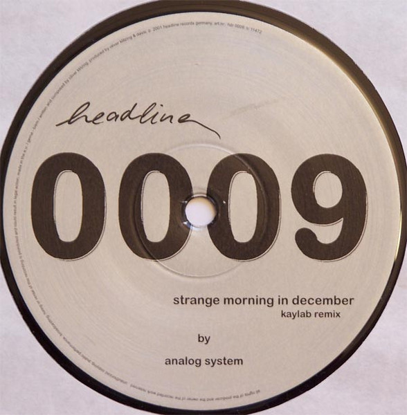 Analog System - Strange Morning In December | Headline (hdr 0009) - main Analog System - Strange Morning In December | Headline (hdr 0009) - main