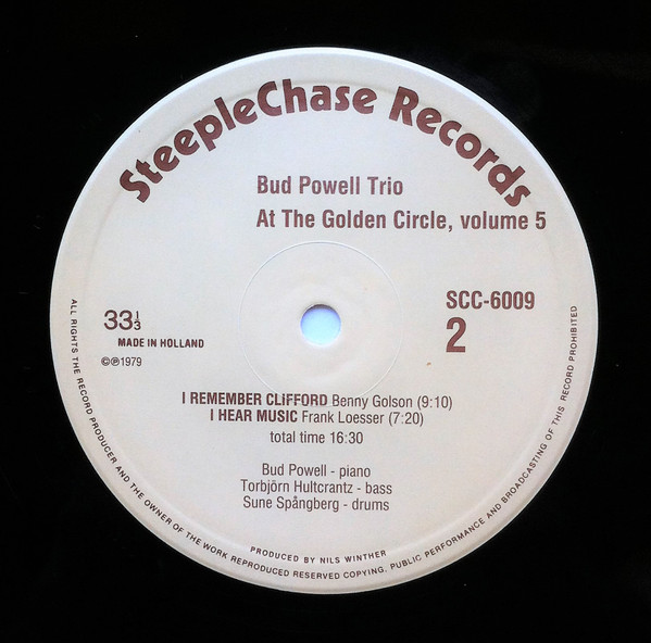 The Bud Powell Trio - At The Golden Circle Volume 3 | SteepleChase (SCC-6009) - 4