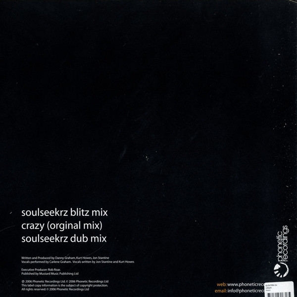 Elektrik DJ - Crazy | Phonetic Recordings (PH022) - 2