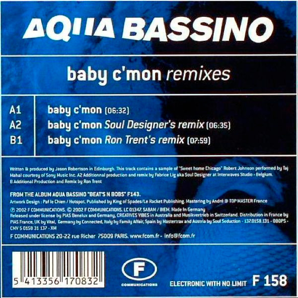 Aqua Bassino - Baby C'mon (Remixes) | F Communications (F 158) - 4