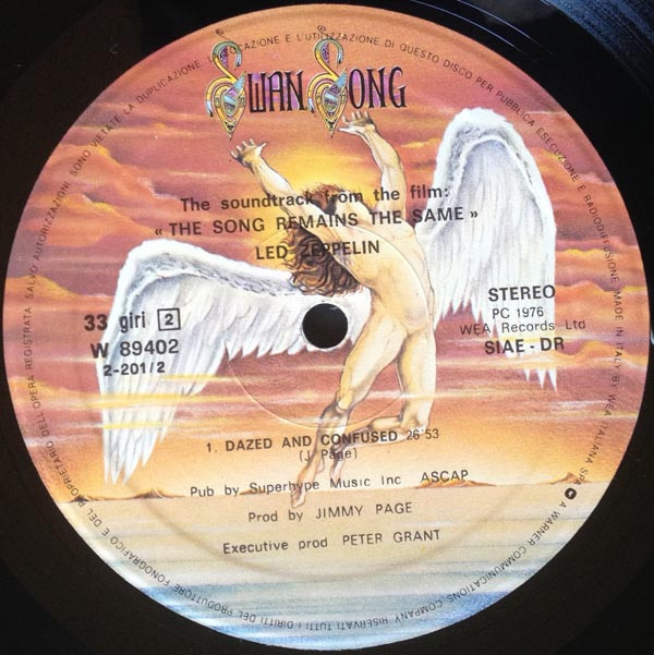 Led Zeppelin - The Soundtrack From The Film The Song Remains The Same | Swan Song (W 89402) - 3