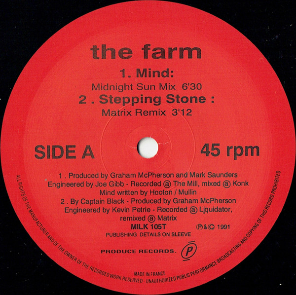 The Farm - Mind | Produce Records (MILK 105T) - 3