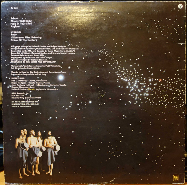 Supertramp - Crime Of The Century | A&M Records (A&M 985008) - 2